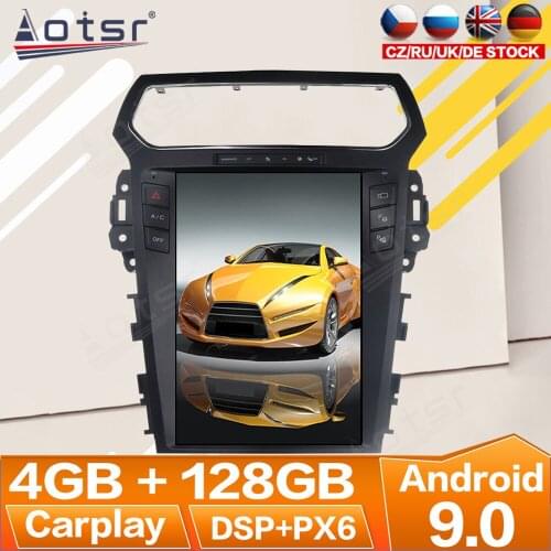 Carplay For Ford Explorer 2011 2012 2013-2019 Android Radio Multimedia Car Cassette Recorder Stereo Player Tesla Navi Head Unit
