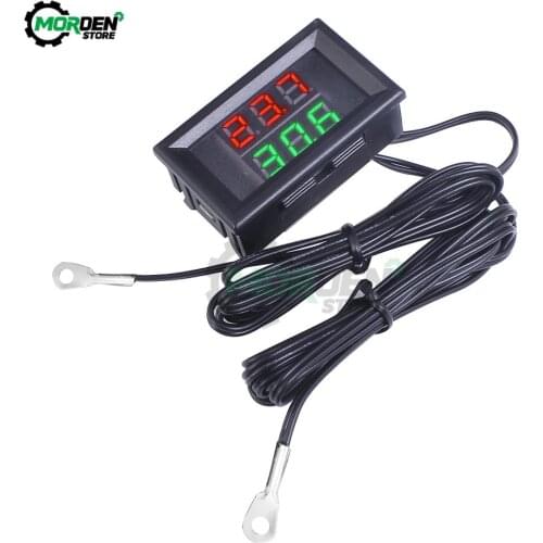 DC 12V 24V Car Digital Thermostat Incubator Temperature Controller Thermoregulator Heater Cooler Control With Dual Probe