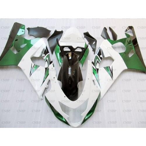 For Suzuki GSXR600 2004 - 2005 K4 Plastic Fairings GSXR600 04 Body Kits GSXR 750 2004 White Green Body Kits