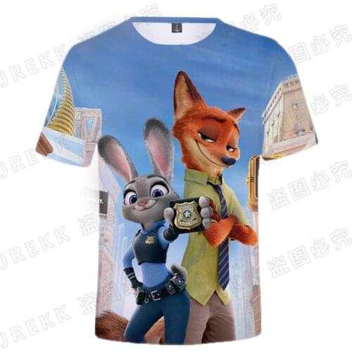 New Fashion Zootopia Cool 3D Printed T Shirt Summer Style Men Women Children Short Sleeve Boy Girl Kids Casual Cool Tops Tee