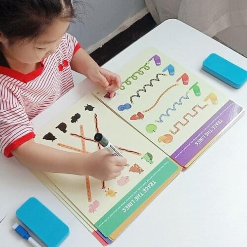 Montessori Toys Drawing Tablet DIY Color Shape Math Match Game Book Drawing Set Learning Educational Toy for Kids Children Gifts