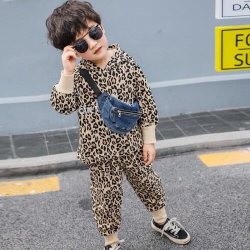 Toddler boys Clothes Autumn Winter Kids Clothes Hooded+Pant 2pcs Outfit Children Clothing Suit For Boys girls Clothing Sets