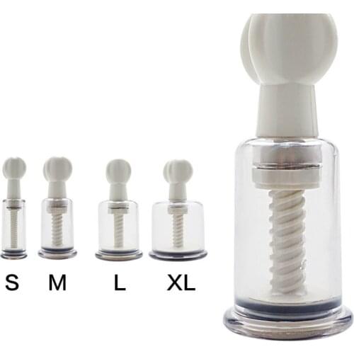 4 Size Breast Nipple Sucker Clitoris Massager Nipple Clamps Pump Breast Enlarger Vibrating Sex Adult Game Erotic Toy For Women