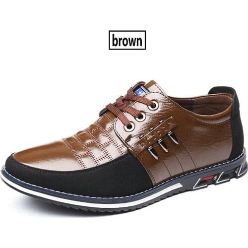 New Large 38-48 Mens Shoes Fashion Formal Business Wedding Dress Shoes Mens Outdoor Lace-up Casual Mens Shoes