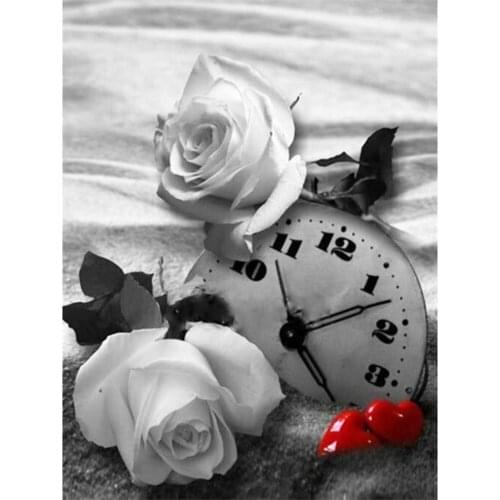 Flower Rose DIY 11CT Cross Stitch Kits Craft Needlework Set Printed Canvas Cotton Thread Home Decoration Hot Sell New Design