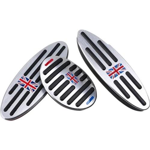 For BMW Mini Cooper JCW S R55 R56 R60 R61 F54 F55 Aluminum Alloy Car Fuel Clutch Brake Foot Pedal Sticker