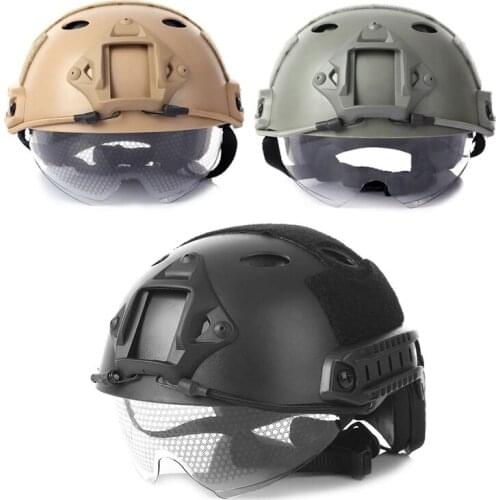 Outdoor Helmet Helmet Outdoor CS Airsoft Paintball Base Jump Helmet Protector 55-59cm