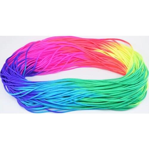 300FT (92M) 4mm Rainbow Cord Parachute Cord Paracord Tie Dye Style Type III 7 Strand Parachute Cord Lanyard Rope Hiking Paracord