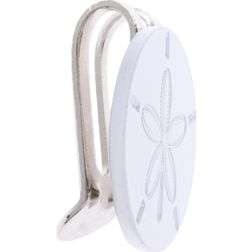 Sturdy Alloy White Flower Magnetic Cap Hat Visor Clip Golf Ball Marker Golfer Gift
