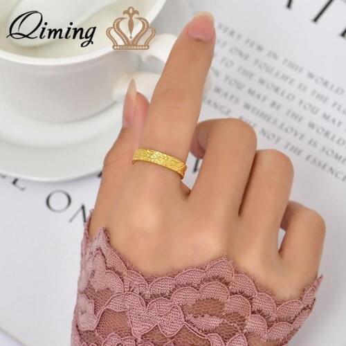 QIMING Korean Style Fashion Simple Rings For Women Open Adjustable Dainty Trendy Jewelry Opening Finger Ring
