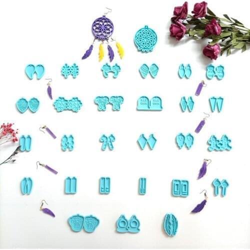 Earrings Silicone Mold DIY Epoxy Resin Glue Jewelry Making UV Resin Epoxy Mold Handmade Crafts Pendant Earrings Eardrop Casting