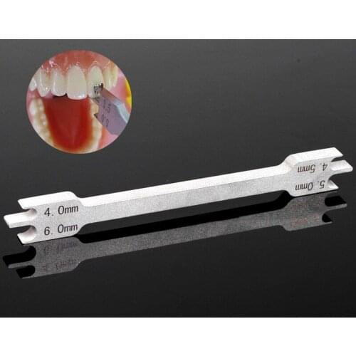 Dental bracket placement gauge Dental Ortho Bar Type Brace Double-ended Bracket Locator Placement Gauge 2.0mm-6.0mm