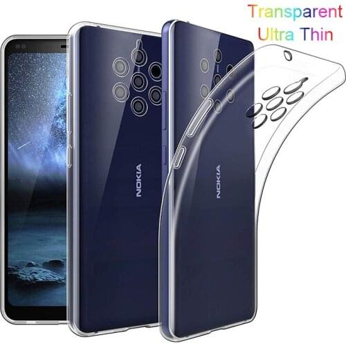 Slim Silicone Phone Case for Nokia 9 PureView Nokia9 PureView Nokia9PureView Transparent Gel TPU Soft Clear Ultrathin Back Cover