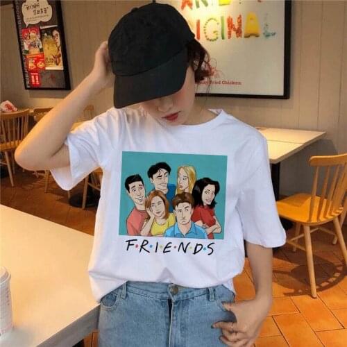 Women summer clothing Old Friend Tv Show Tshirt Women T-shirts Tops Femme Clothes Female T-shirt Harajuku Summer 90s Tshirt