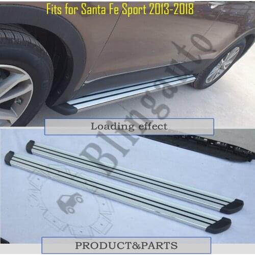 Fits for Hyundai Santa Fe sport 2013-2018 2Pcs left right running board side steps nerf bar car pedal side stairs
