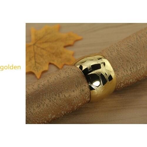 4pcs/lot New hotel model room silver staff ring napkin buckle napkin ring soft table decoration
