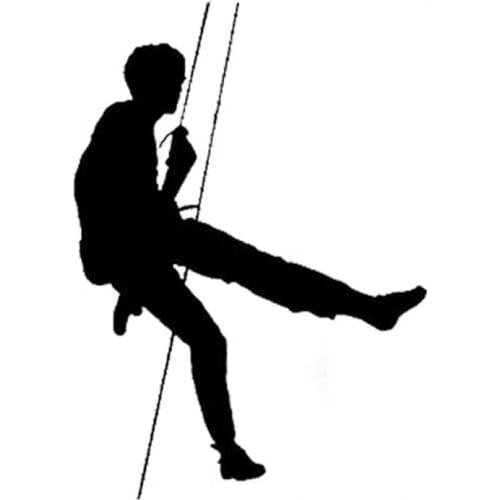 9.8CM*13.7CM Fashion Interesting Climbing Sport Vinyl Decal Car Sticker Black/Silver S9-0396