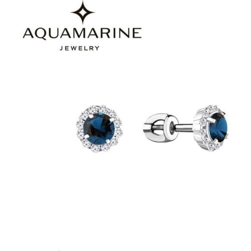 Серьги-гвоздики Aquamarine China At AliExpress