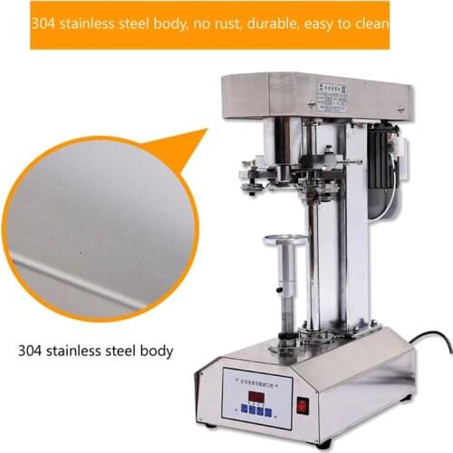 Stainless Steel Automatic Can Sealing Machine PET Plastic Can Sealing Machine Tinplate Paper Can Sealer