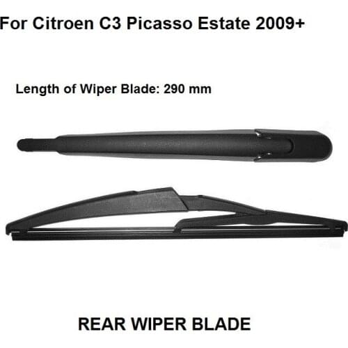 Car Accessories For Citroen C3 Picasso Estate 2009+ Rear Windshield Window Wiper Arm Blade Set