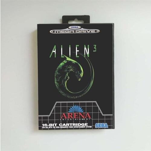 Alien 3 - EUR Cover With Retail Box 16 Bit MD Game Card for Sega Megadrive Genesis Video Game Console