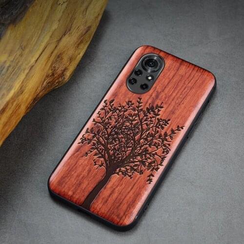 2021 New For Huawei Nova 8 Pro Case Slim Wood Back Cover TPU Bumper Case On Huawei Nova 8 Pro Nova8 Phone Cases