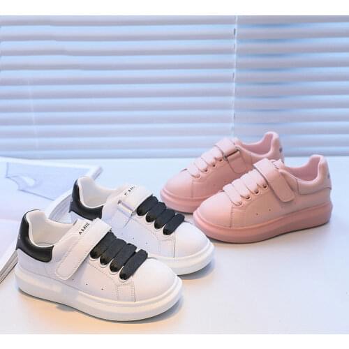 Kids shoes Little white shoes 2021 new cowhide boys sports shoes autumn students Geniune leather childrens sneakers