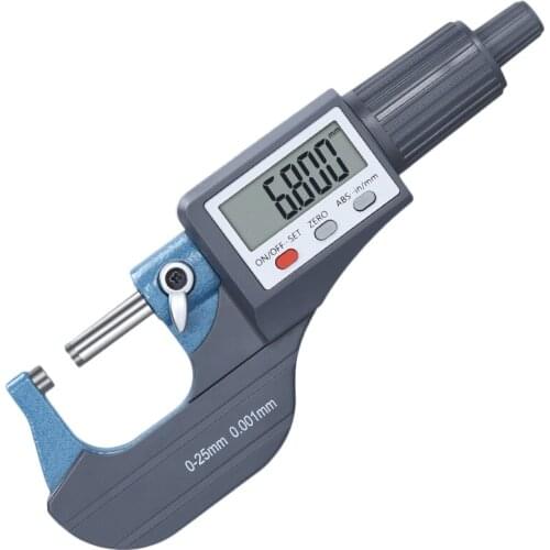 0-25 Mm Electronic Outside Micrometers 0.001mm with Extra Large LCD Screen Digital Micrometer Electronic Digital Measure Tools