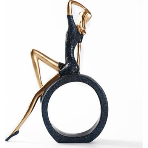 Yoga Ornaments for Girls Art Decorative Resin Crafts Home Decor Trends Gift Study room bookend decoration