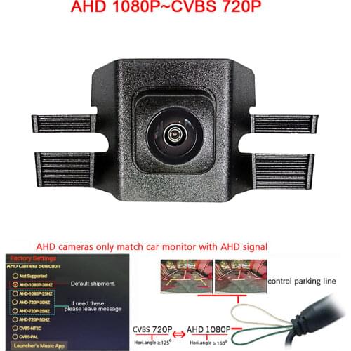 180deg fisheye CCD HD Car Front View Logo Camera for Toyota highlander 2018 front grille camera waterproof
