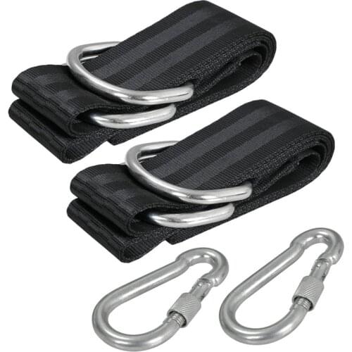 Tree Swing Straps Kit Hanging Straps Hammock Tree Swing 5Ft with 2 Heavy Duty Carabiner Hooks Easy to Set Up