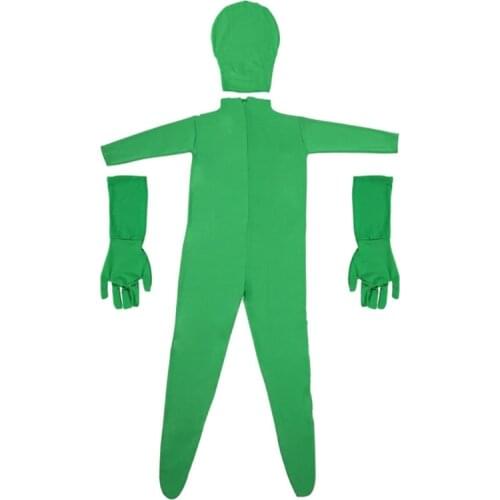 Photo Video Unisex Green Body Suit Polyester Stretchy Chromakey Costume Mens Womens Disappearing Man Body Suit
