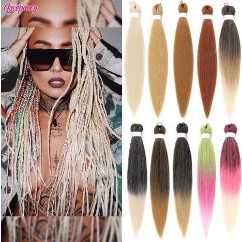 Lovepancy Afro Yaki Easy Crochet Braid Hair Ombre Jumbo Braids Hair Bundles Pre Stretched Braiding Hair Extensions For Women
