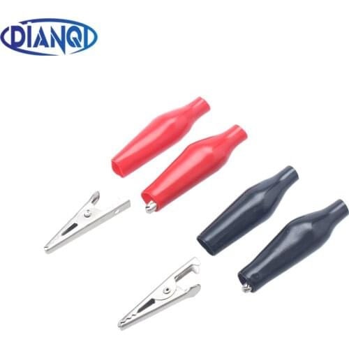 10Pcs/20pcs28MM Metal Alligator Clip Crocodile Electrical Clamp Testing Probe Meter Black Red with Plastic Boot Car Auto Battery