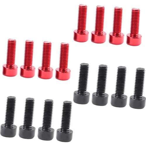 Set of 16pcs Black Bolts M5x10mm Water Bottle Cage Screws Screw
