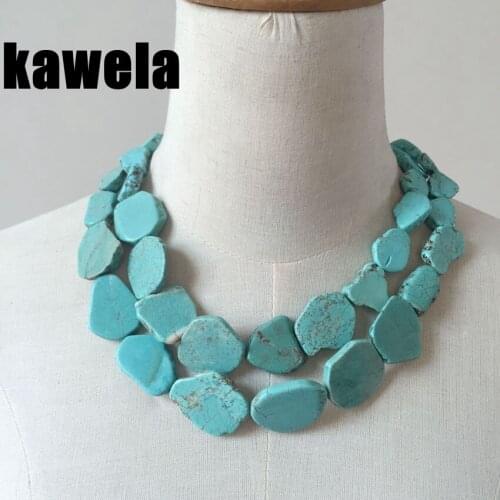 Wholesale Statement Necklace, Natural Stone Necklace, Double Strands Collar Necklace