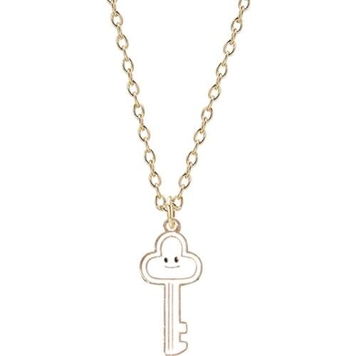 Bohemian Style Necklace Women Couple Fashion Key Pendant Necklace Female Clavicle Chain Gold Chain Engagement Jewelry Gift