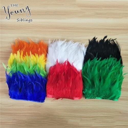 Rooster feather 10-15cm4-6 " colorful feathers Wholesale 1meter / 10 meter / lot feathers for decorating feather boa Accessories
