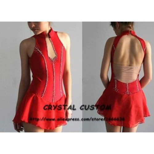 Crystal Custom Figure Skating Dress Girls New Brand Ice Skating Clothes For Competition DR4629