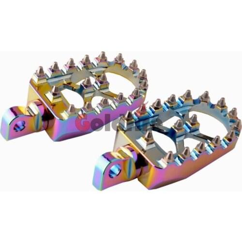 Motorcycle for Harley Dyna Sportster Bobber Offroad Foot pegs MX Wide Footrest Motor-mh 360° Roating Foot Pedals Rests