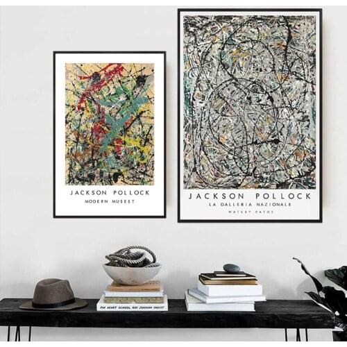 Poster Jackson Pollock Abstract Painting Art Gallery Wall Canvas for Living Room Home Decoration