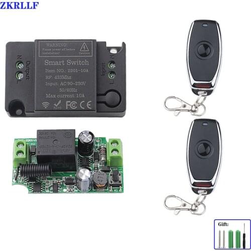 ZKRLLF Wireless Remote Control Switch AC110V 220V Receiver 433 MHz Remote Transmitter Hall Bedroom Ceiling Lights Wall Lamps DIY