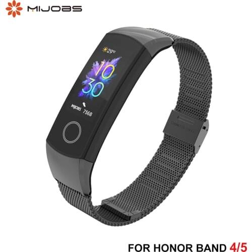 For Huawei Honor Band 5 Strap Metal Silicone Strap Honor Band 5 4 Bracelet Global Version Bend For Smart Watch Wristbands Correa