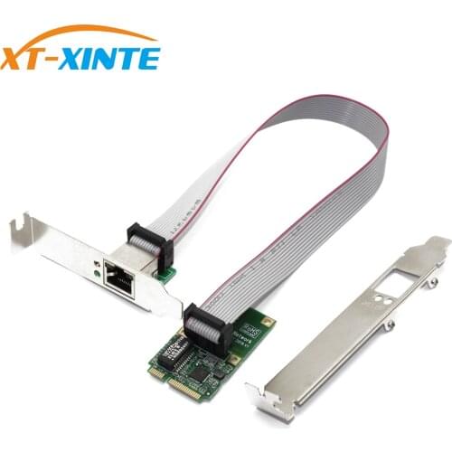 Mini PCI-E Network Card Adapter 1000Mbps Gigabit Ethernet 10/100/1000M RJ45 Lan Card for XP WIN7 WIN10 Internet Free Lan Adapter