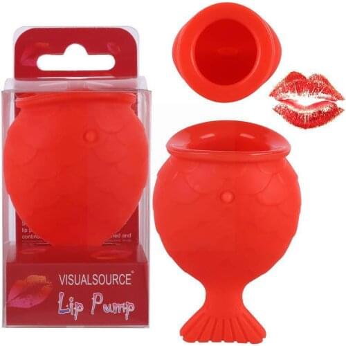 Silicone Women Sexy Full Lip Plumper Fish Shape Lip Tool Enhancer Increase Device Nipple Plump Mouth Lips Lip W6K6