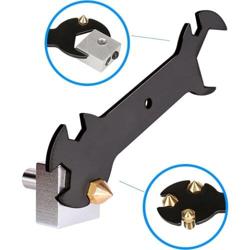 1/2PCS Steel Flat Spanner 5 in 1 Wrench Multifunction Installation Tool Compatible for V6 MK8 MK10 Extruder Nozzle Heater Block