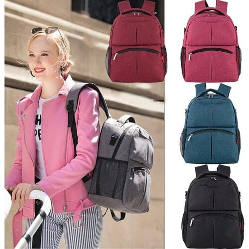 30cm Mummy Bag Nappy Changing Maternity Diaper Backpack Baby Stroller Waterproof Bags Mother Wetbag Baby Bag Mobile Phone Straps