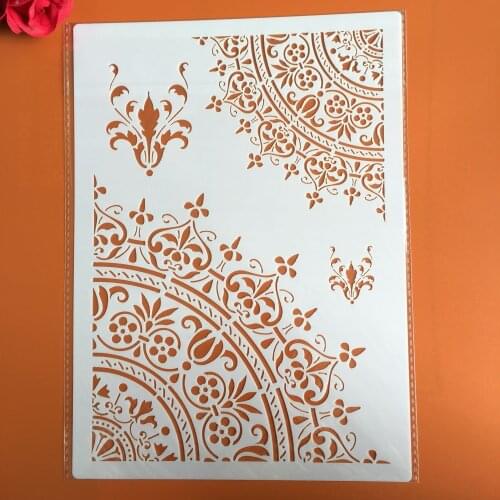 New A4 29 * 21cm floral Leaves DIY Stencils Wall Painting Scrapbook Coloring Embossing Album Decorative Paper Card Template