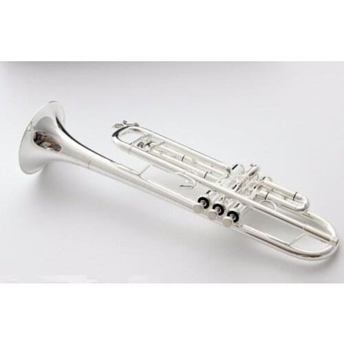 New Stradivarius Bb Trumpet AB-190S silver plated musical instrument New Trumpet mouthpiece professional grade
