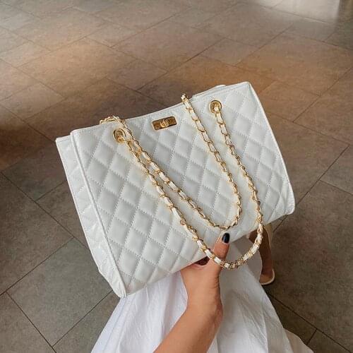 Fashion Quality PU Leather Large Bags For Women High Capacity Crossbody Shoulder HandbagTravel Cross Body Bag Lattice Totes Bag